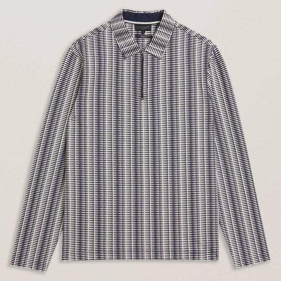 Ted Baker Capuzzo Men's Large (EU4) 1/4 Zip Long Sleeve Polo Shirt- NWT - Picture 1 of 4